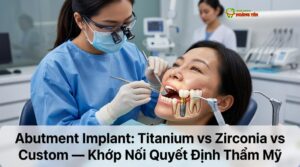 Visual illustration of abutment implant