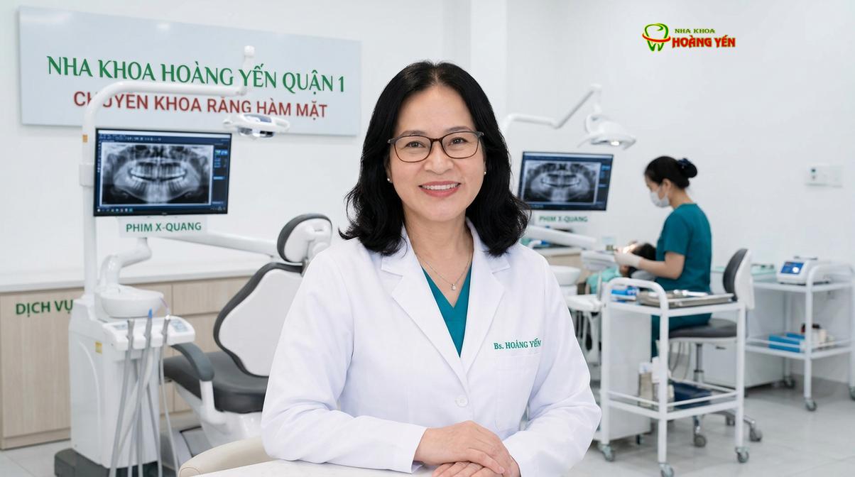 BS. Nguyễn Thị Hoàng Yến tư vấn và thăm khám chuyên sâu tại Nha Khoa Hoàng Yến.