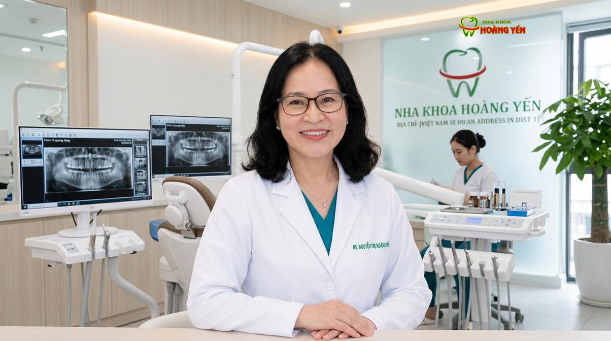 BS. Nguyễn Thị Hoàng Yến trực tiếp thăm khám và điều trị tại Nha Khoa Hoàng Yến