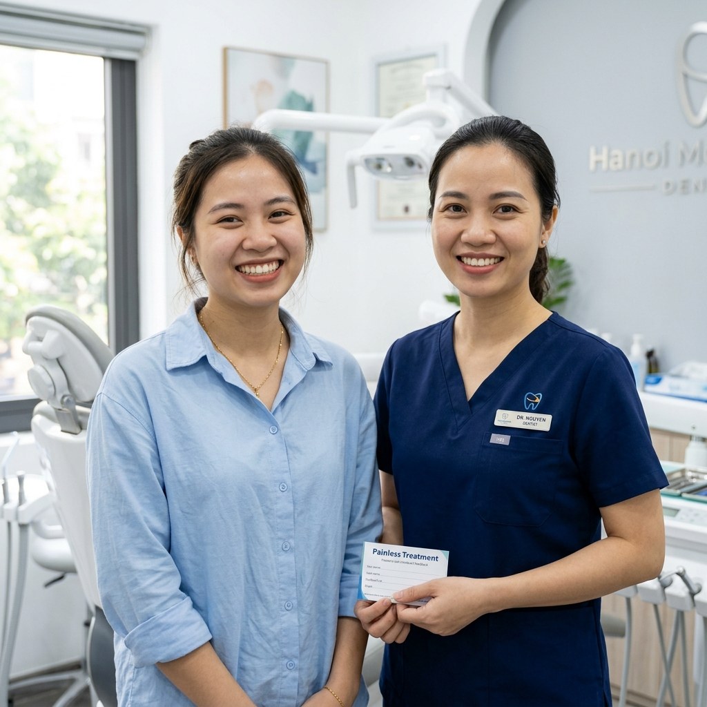 Bệnh nhân hài lòng sau khi nhổ răng khôn