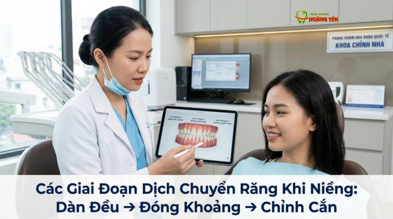 Các Giai Đoạn Dịch Chuyển Răng Khi Niềng: Dàn Đều → Đóng Khoảng → Chỉnh Cắn