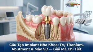 Cấu Tạo Implant Nha Khoa: Trụ Titanium, Abutment & Mão Sứ — Giải Mã Chi Tiết