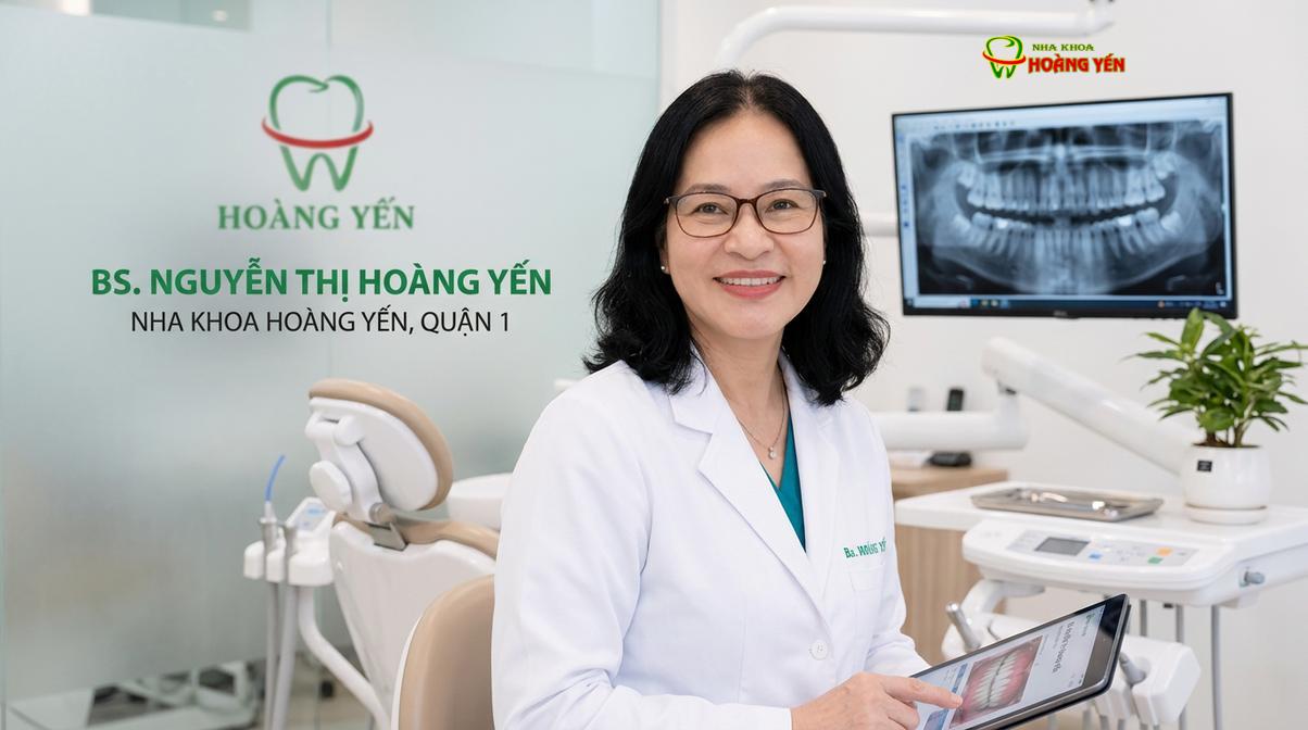 BS. Nguyễn Thị Hoàng Yến tư vấn phác đồ cấy ghép implant chuyên sâu tại Nha Khoa Hoàng Yến.