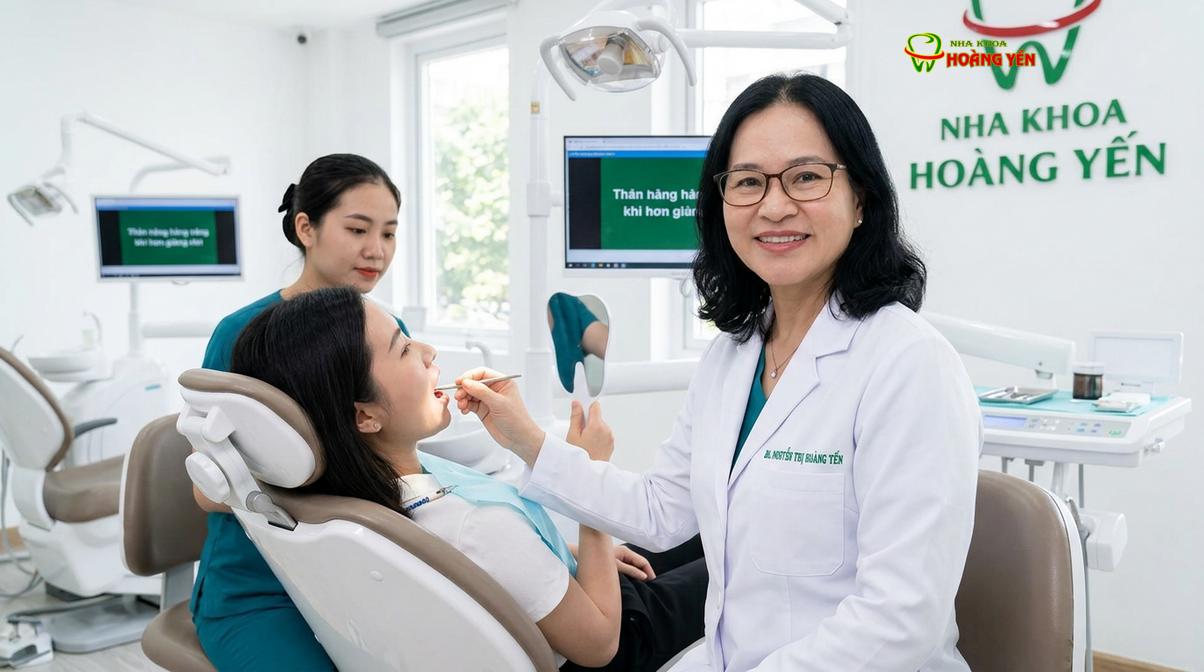 BS. Nguyễn Thị Hoàng Yến tư vấn niềng răng tại Nha Khoa Hoàng Yến