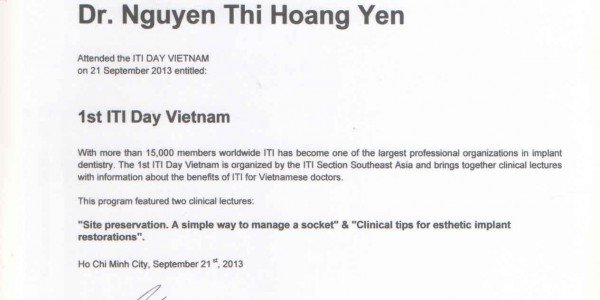 Chứng chỉ chuyên khoa nội nha & điều trị tủy răng