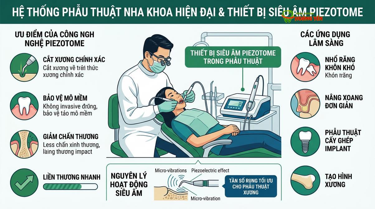 Ứng dụng công nghệ siêu âm trong phẫu thuật giúp giảm thiểu sang chấn.