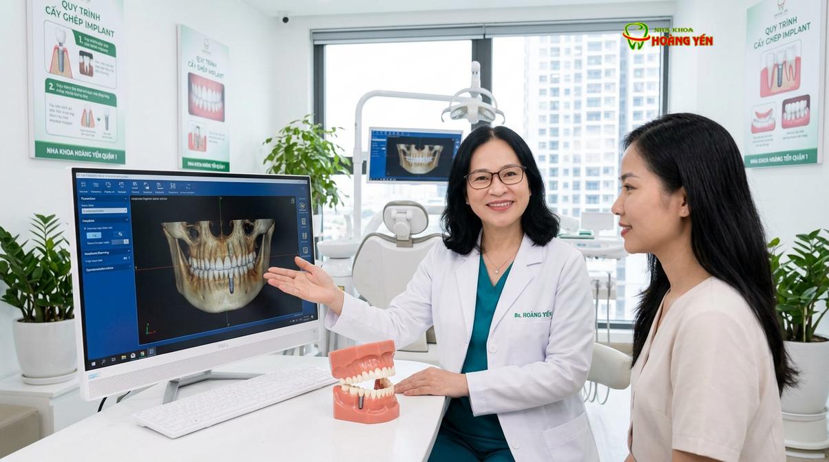BS. Nguyễn Thị Hoàng Yến tư vấn cấy ghép implant tại Nha Khoa Hoàng Yến