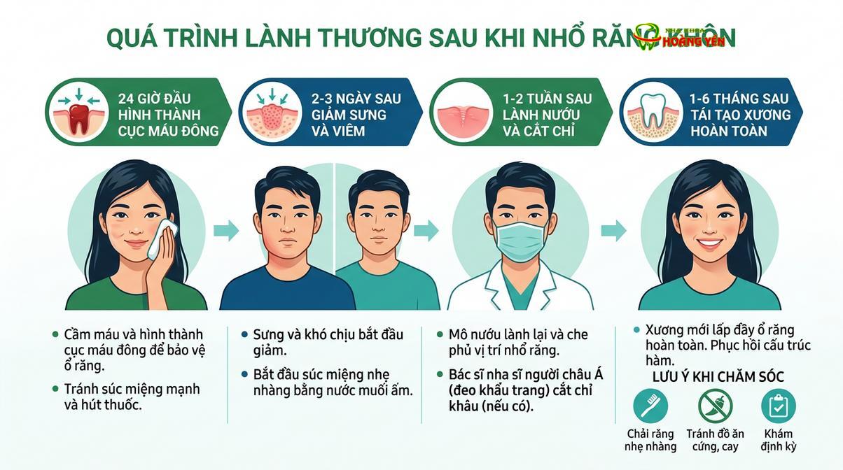 Chăm sóc đúng cách giúp vết thương nhổ răng số 8 nhanh chóng hồi phục