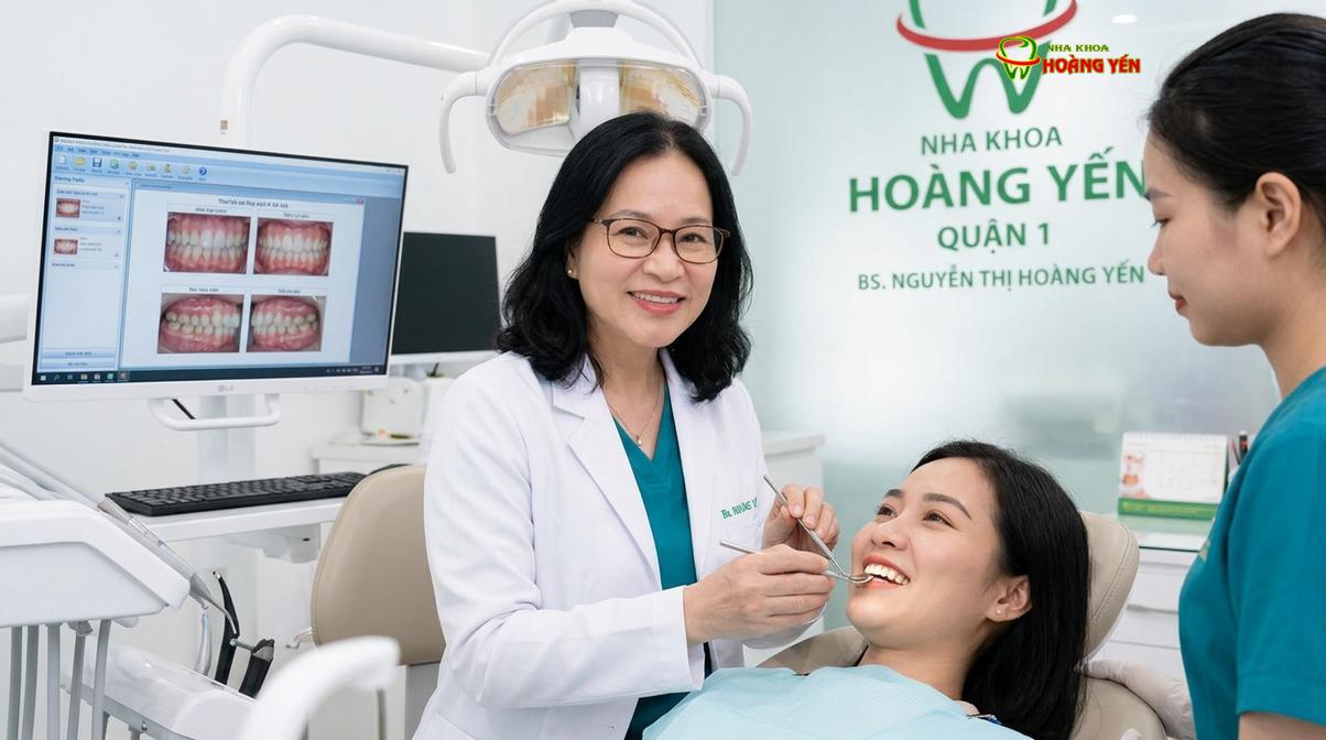 BS. Nguyễn Thị Hoàng Yến tư vấn niềng răng tại Nha Khoa Hoàng Yến