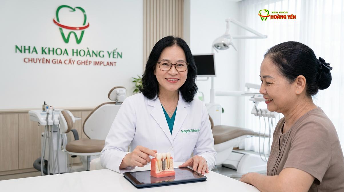 BS. Nguyễn Thị Hoàng Yến tư vấn lộ trình cấy ghép implant tại Nha Khoa Hoàng Yến
