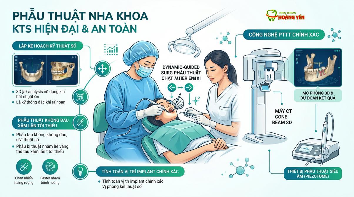 Hệ thống trang thiết bị hiện đại hỗ trợ cấy ghép implant an toàn