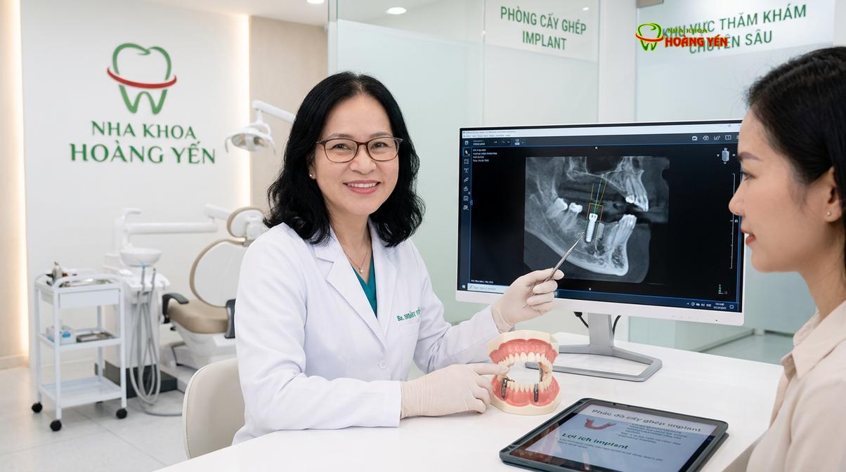 BS. Nguyễn Thị Hoàng Yến tư vấn kế hoạch điều trị implant chuyên sâu cho bệnh nhân
