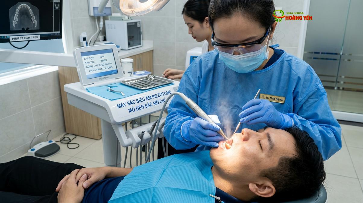 Công nghệ nhổ răng bằng sóng siêu âm Piezotome giúp hạn chế sang chấn