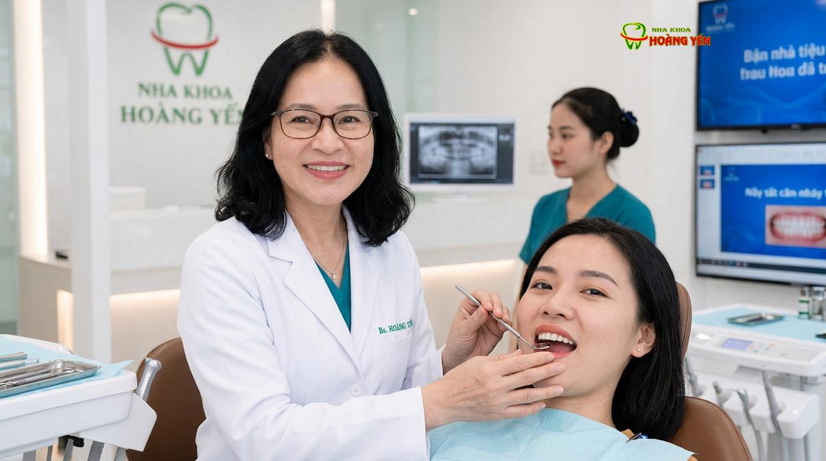 BS. Nguyễn Thị Hoàng Yến tư vấn niềng răng tại Nha Khoa Hoàng Yến