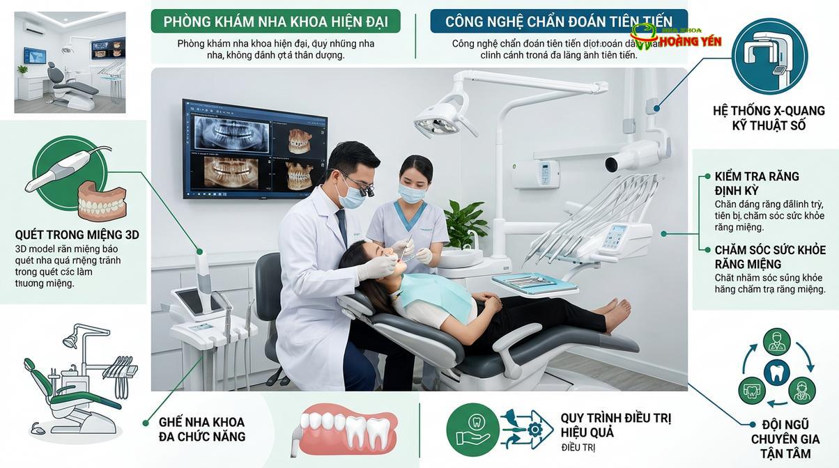 Hệ thống trang thiết bị hiện đại hỗ trợ quá trình chẩn đoán và điều trị implant.