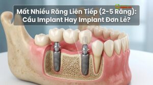 Visual illustration of mất nhiều răng implant