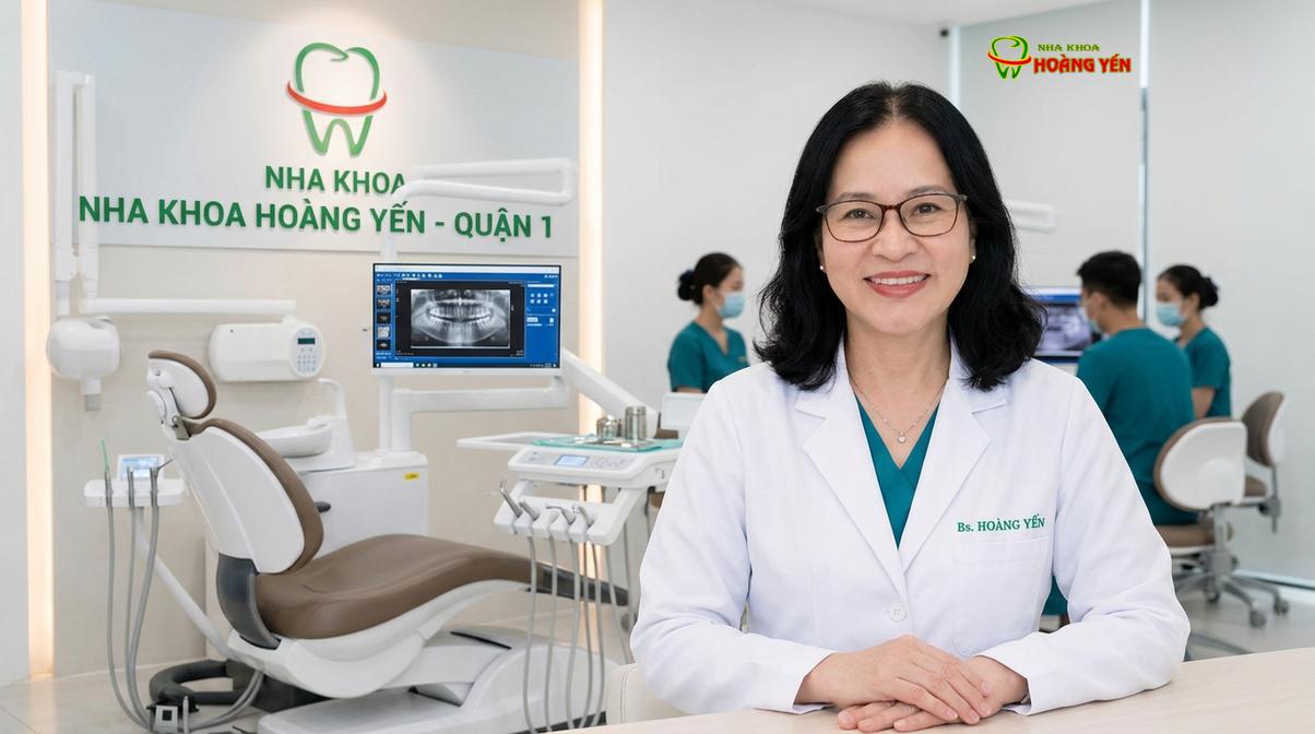 BS. Nguyễn Thị Hoàng Yến trực tiếp thăm khám và tư vấn phác đồ phục hồi răng chuyên sâu.