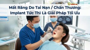 Visual illustration of mất răng tai nạn