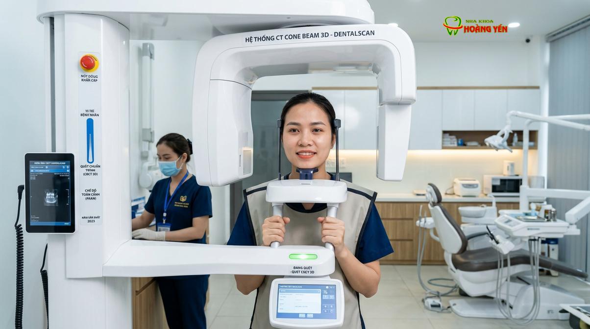 Hệ thống CT Cone Beam 3D giúp bác sĩ khảo sát chi tiết tình trạng xương hàm sau tai nạn.
