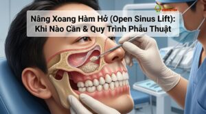 Visual illustration of nâng xoang hàm hở