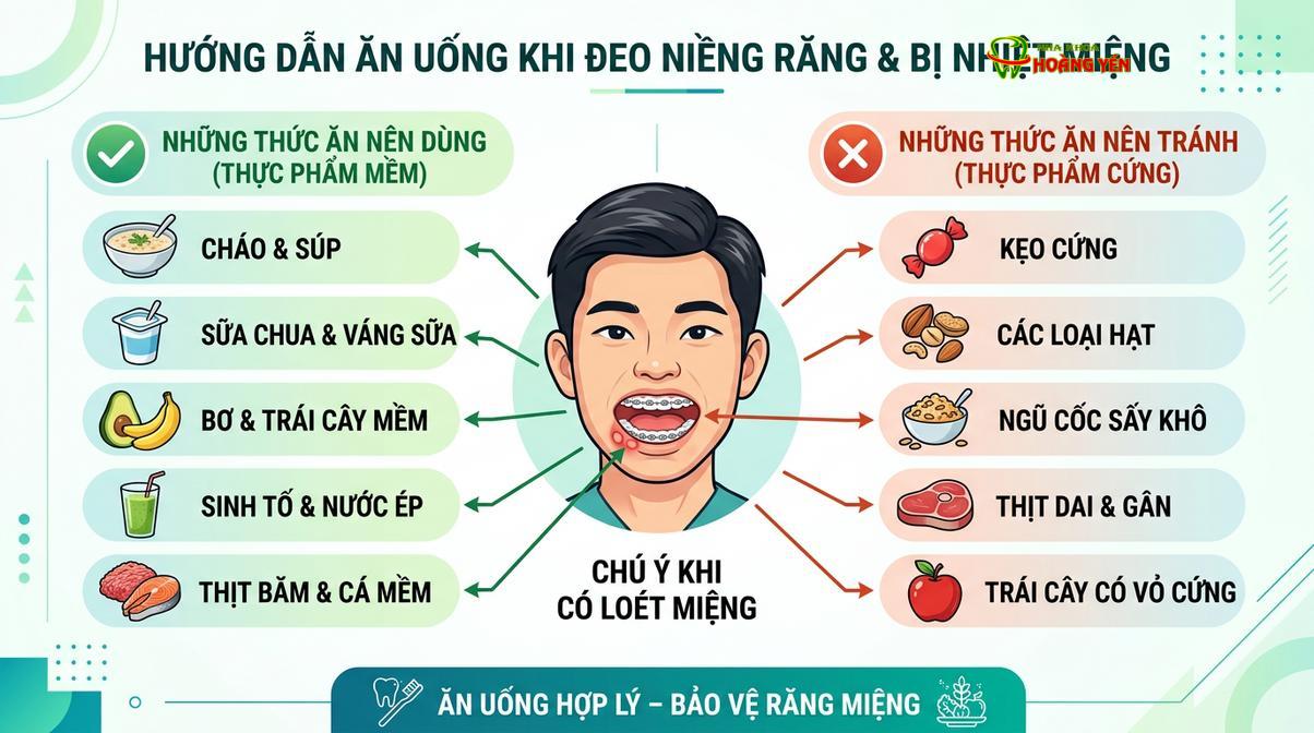 Lựa chọn thực phẩm mềm, nguội và giàu vitamin giúp hỗ trợ quá trình tái tạo tế bào niêm mạc.