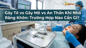 Visual illustration of nhổ răng khôn gây tê hay gây mê