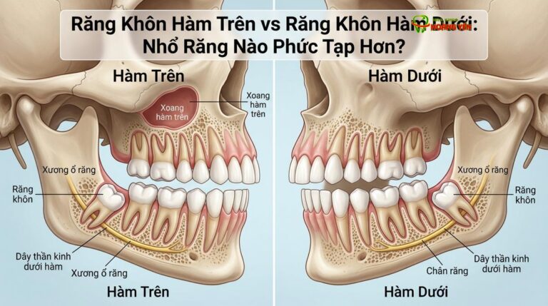 Răng Khôn Hàm Trên vs Răng Khôn Hàm Dưới: Nhổ Răng Nào Phức Tạp Hơn?