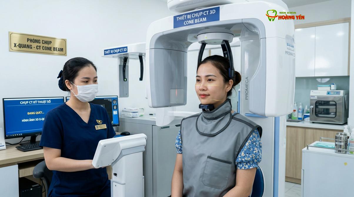 Mặc áo chì bảo vệ khi chụp phim X-quang giúp đảm bảo an toàn tối đa cho thai phụ.