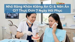 Visual illustration of nhổ răng khôn kiêng ăn gì