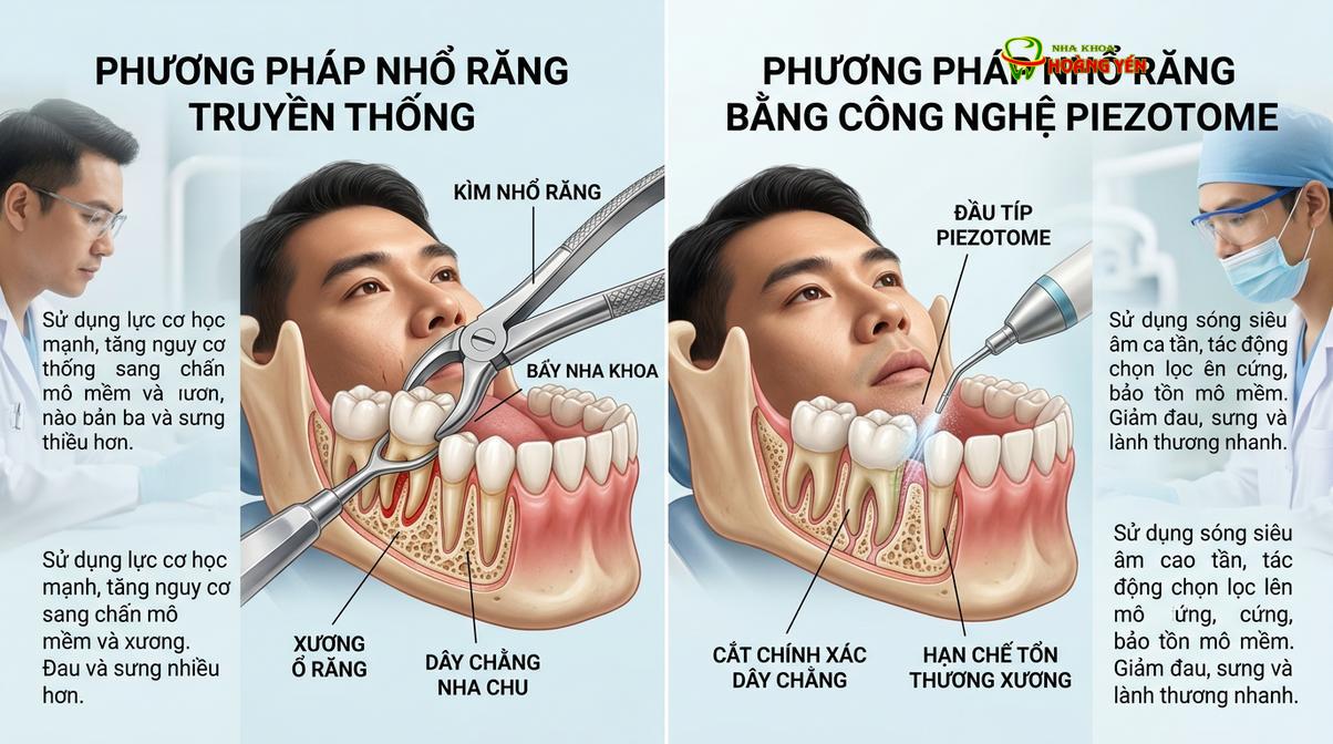 Mô phỏng sự khác biệt giữa tác động cơ học truyền thống và sóng siêu âm lên mô quanh răng