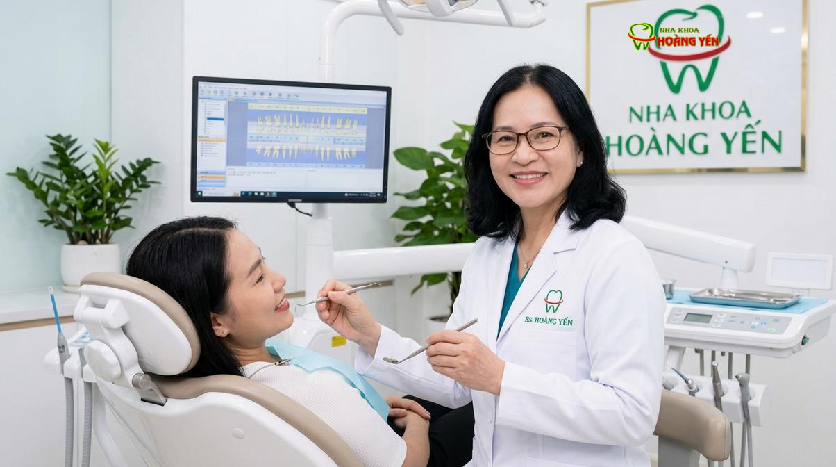 BS. Nguyễn Thị Hoàng Yến tư vấn niềng răng tại Nha Khoa Hoàng Yến