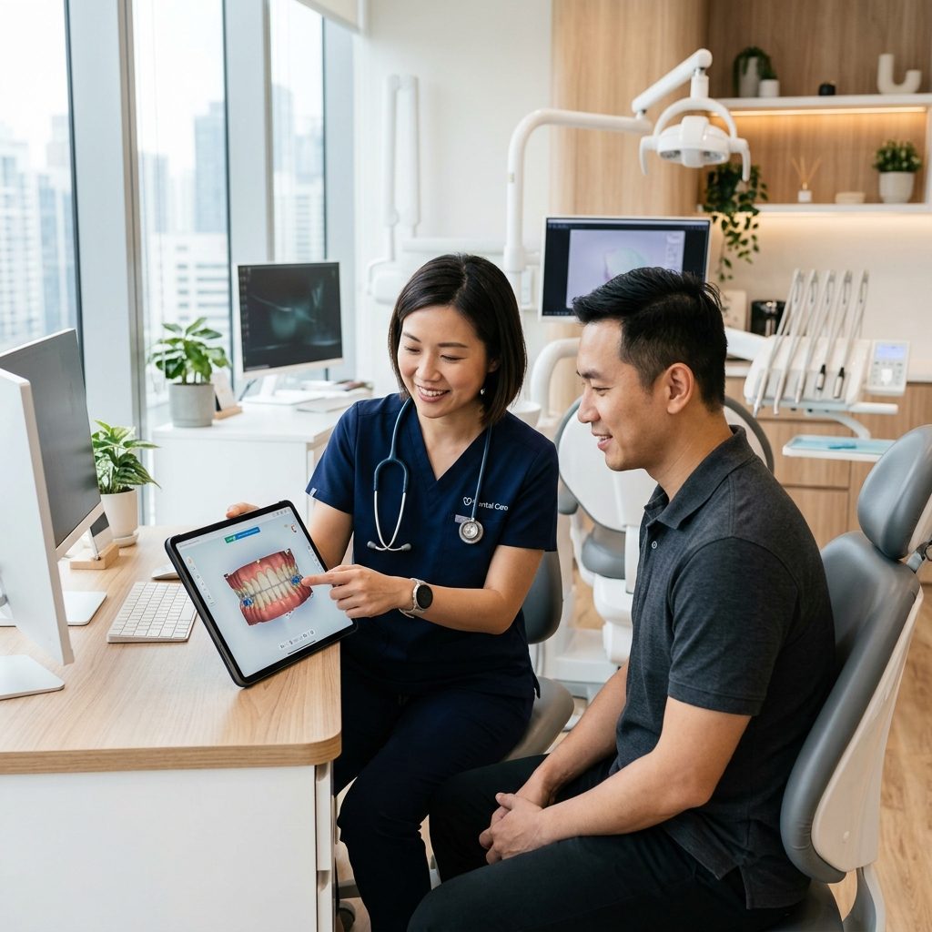 Bác sĩ tư vấn phác đồ chỉnh nha niềng răng chuyên sâu