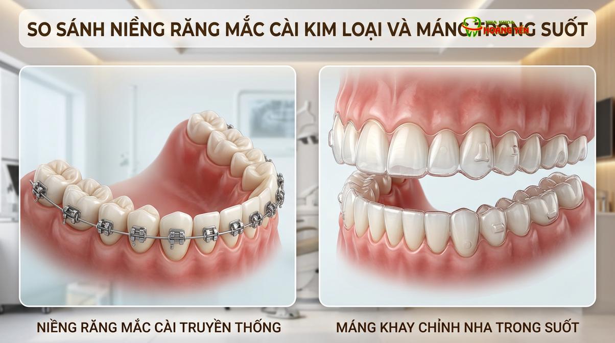 So sánh các phương pháp chỉnh nha phổ biến dành cho khách hàng có nhu cầu di chuyển nhiều.
