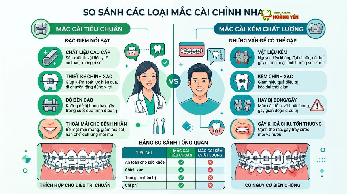 Sự khác biệt về thiết kế và độ an toàn giữa mắc cài chính hãng và mắc cài trôi nổi kém chất lượng.