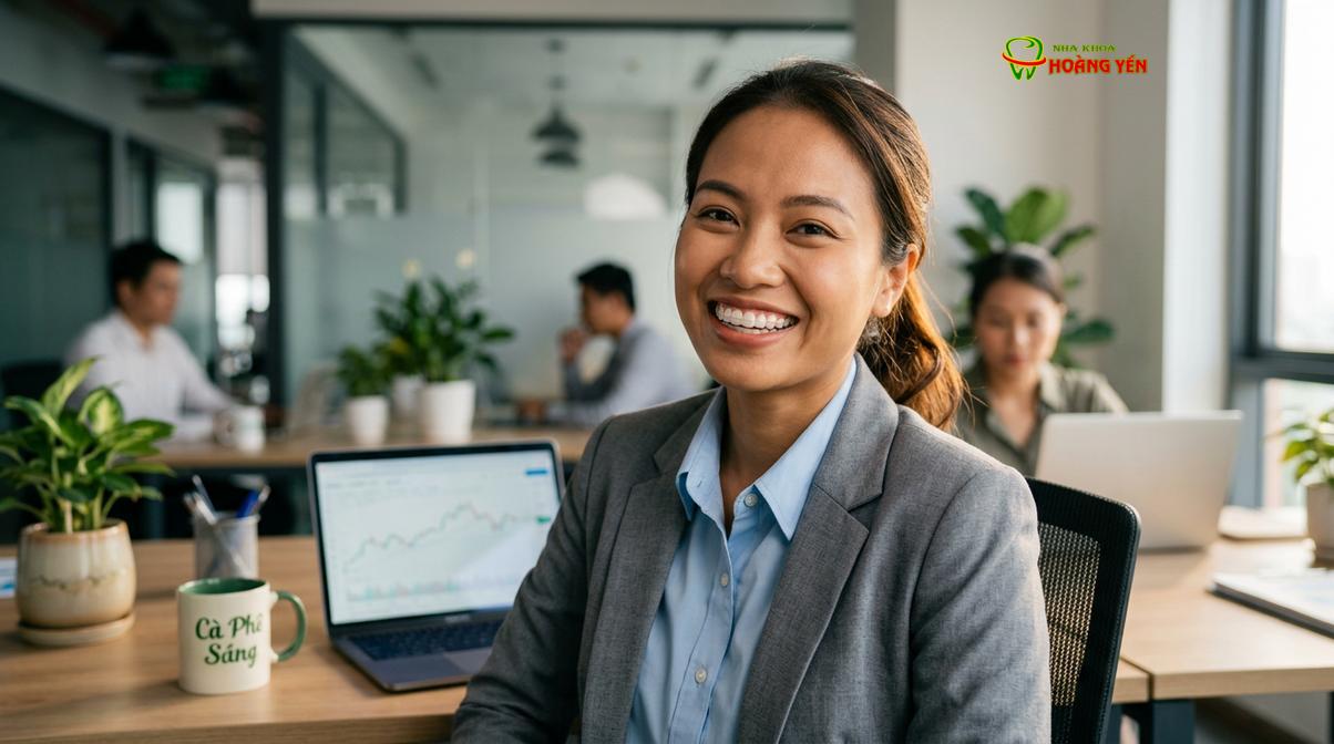 Khay niềng trong suốt mang lại sự tự tin tối đa cho người đi làm, dân văn phòng.