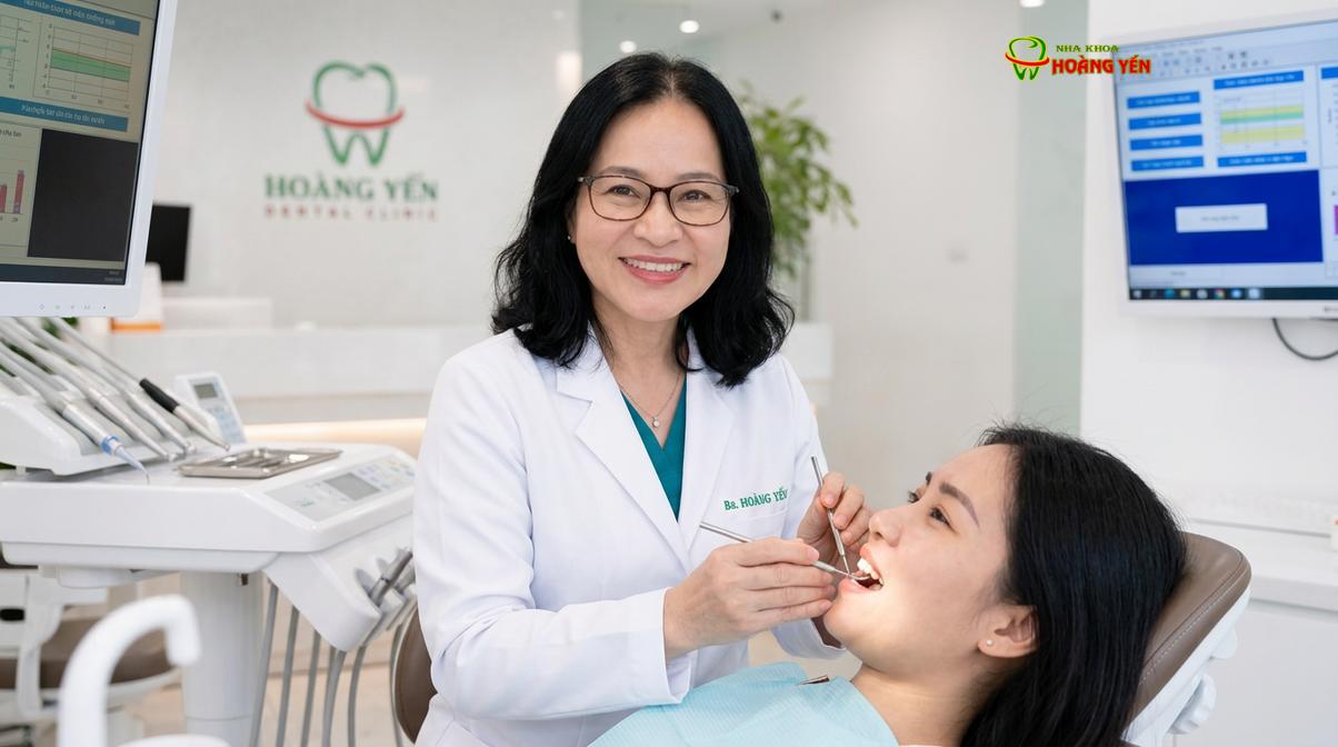 BS. Nguyễn Thị Hoàng Yến tư vấn niềng răng tại Nha Khoa Hoàng Yến