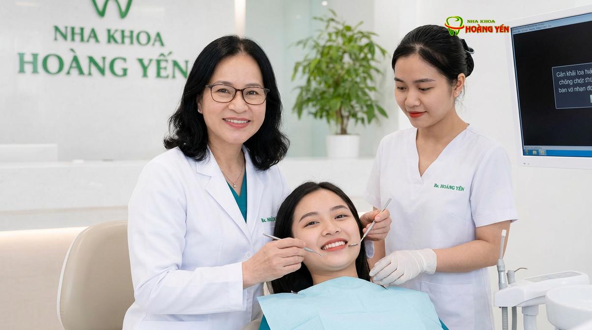 BS. Nguyễn Thị Hoàng Yến tư vấn niềng răng tại Nha Khoa Hoàng Yến