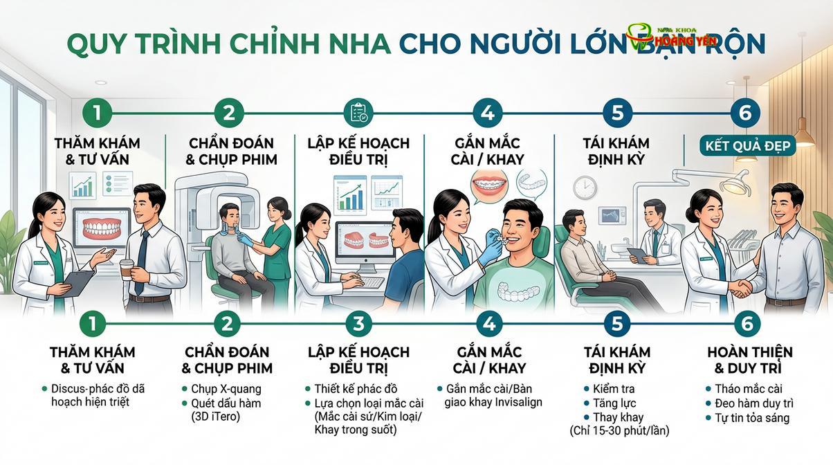 Quy trình chỉnh nha được tối ưu hóa nhằm tiết kiệm thời gian cho người đi làm.