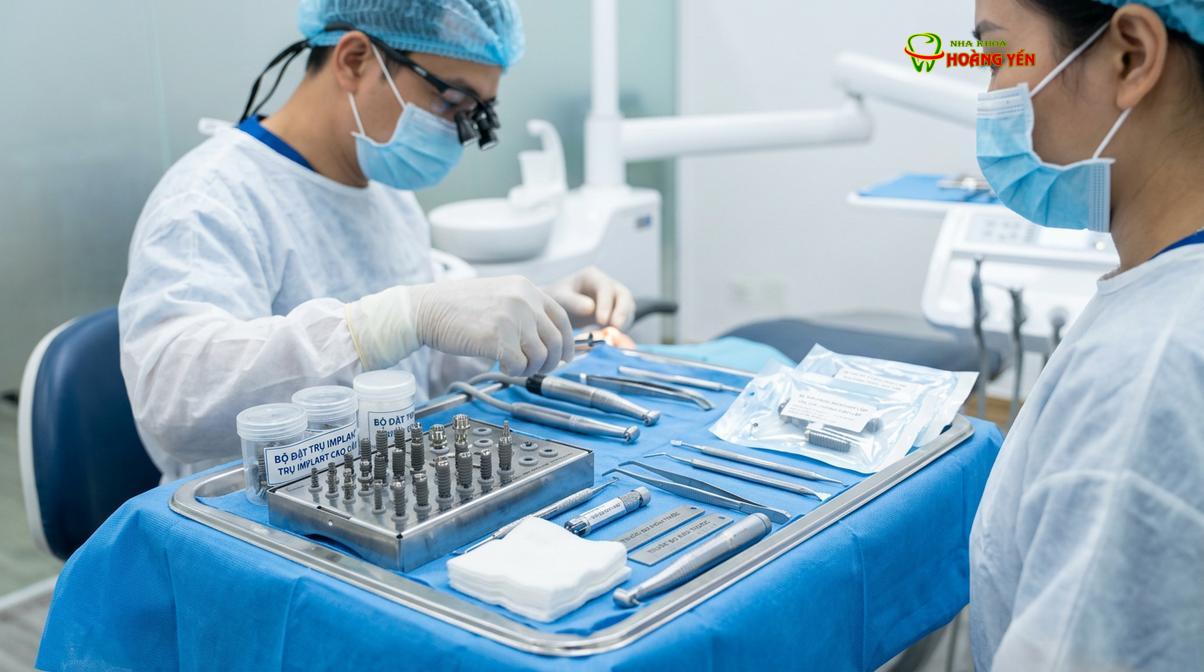 Các dòng trụ implant cao cấp với bề mặt xử lý đặc biệt là yếu tố then chốt giúp tích hợp xương nhanh chóng.