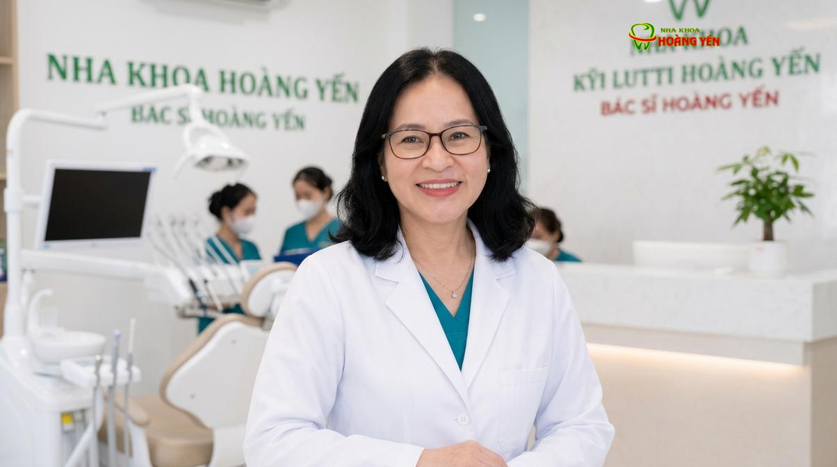 BS. Nguyễn Thị Hoàng Yến trực tiếp thăm khám và lên phác đồ điều trị tại Nha Khoa Hoàng Yến.