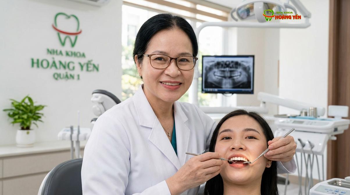 BS. Nguyễn Thị Hoàng Yến tư vấn niềng răng tại Nha Khoa Hoàng Yến