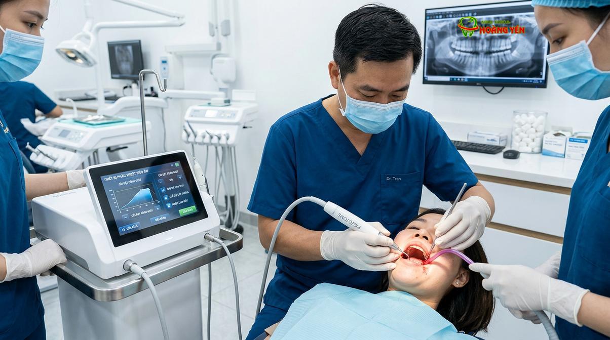 Hệ thống máy phẫu thuật siêu âm Piezotome giúp bóc tách răng ngầm ít sang chấn
