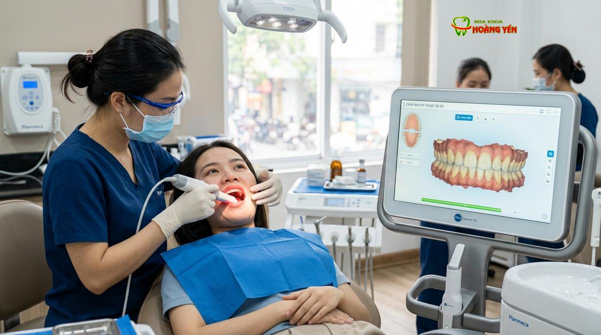 Công nghệ quét dấu hàm kỹ thuật số giúp bác sĩ lên phác đồ điều trị chính xác.