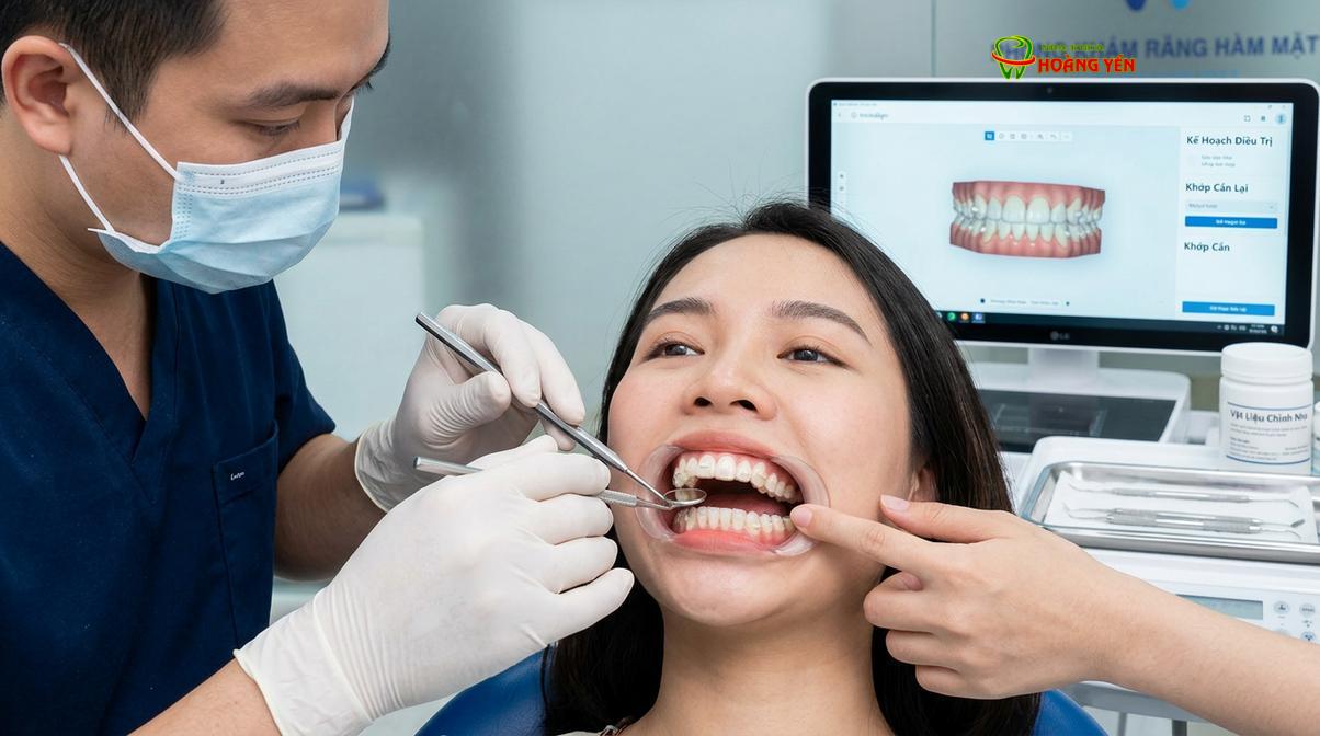 Tái khám niềng răng trong suốt Invisalign thường diễn ra nhanh chóng với sự hỗ trợ của máy quét dấu hàm 3D.