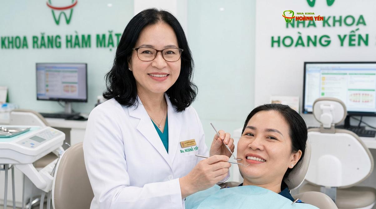 BS. Nguyễn Thị Hoàng Yến tư vấn niềng răng tại Nha Khoa Hoàng Yến