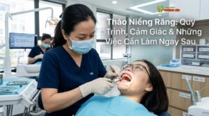 Visual illustration of tháo niềng răng