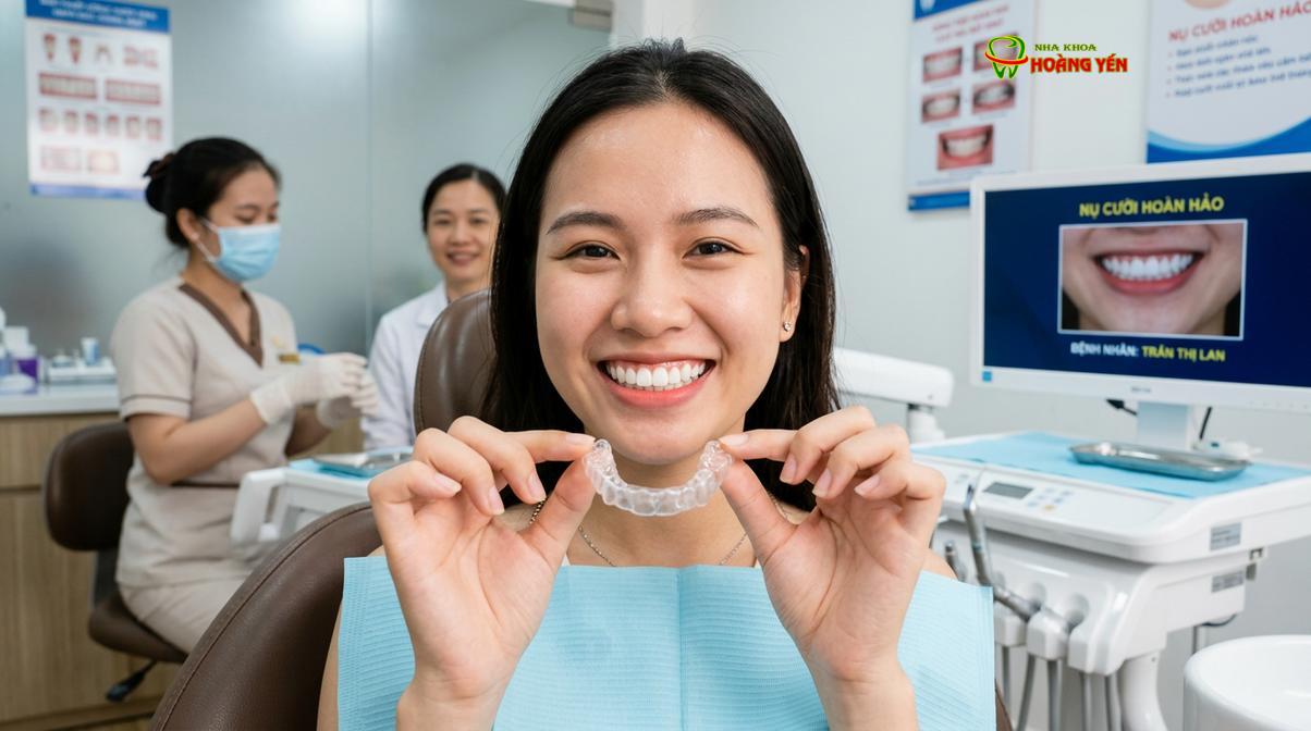 Đeo hàm duy trì là bước bắt buộc ngay sau khi tháo khí cụ để bảo vệ thành quả chỉnh nha.