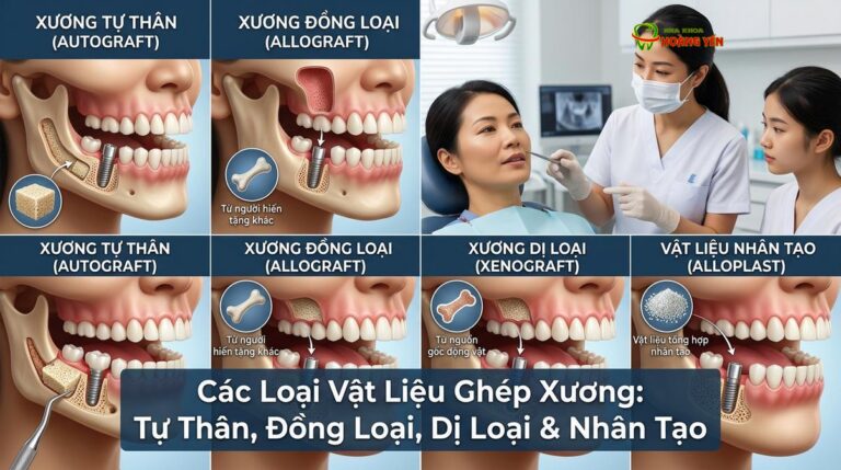 Các Loại Vật Liệu Ghép Xương: Tự Thân, Đồng Loại, Dị Loại & Nhân Tạo