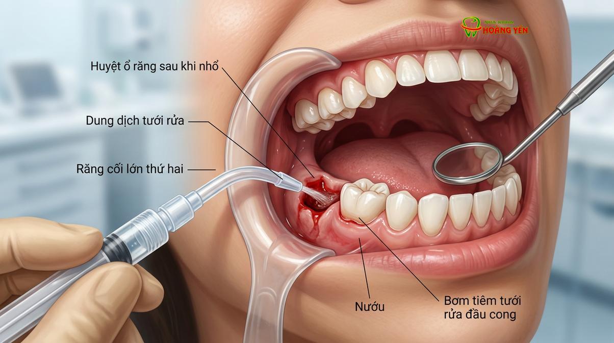 Hình ảnh minh họa dịch vụ vệ sinh sau nhổ răng khôn